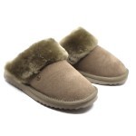 Warmbat slipper wol moss Flurry